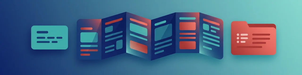 Ein kurzes Kürzel klappt sich zu seiner ausgeschriebenen Langform auf, daneben eine Glossar-Karte mit angedeuteten Zeilen