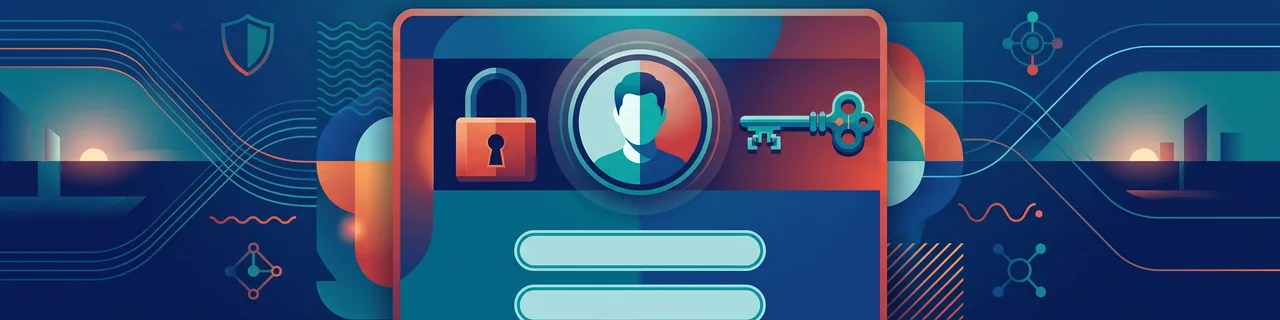 Ein Login-Panel mit Nutzer-Avatar, Schloss und Schlüssel